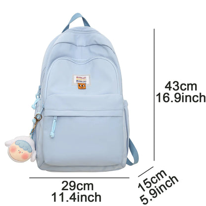 Ladies Trendy Waterproof College Backpack Girl Travel Nylon Book Bag Fashion Women Kawaii Laptop Student Female School Bags Cute