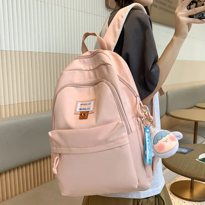 Ladies Trendy Waterproof College Backpack Girl Travel Nylon Book Bag Fashion Women Kawaii Laptop Student Female School Bags Cute