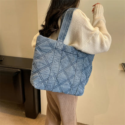 Ladies Versatile Canvas Shoulder Bags Women Large-Capacity Leisure Simplicity Handbags Female Retro Fashion Shopping Travel Bags
