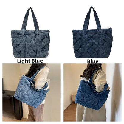 Ladies Versatile Canvas Shoulder Bags Women Large-Capacity Leisure Simplicity Handbags Female Retro Fashion Shopping Travel Bags