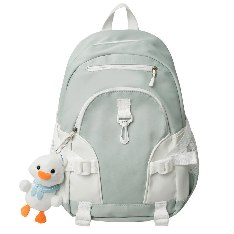 Ladies Waterproof Cute Laptop College Backpack Female Kawaii Trendy Book Bag Women Travel Nylon Backpack Fashion Girl School Bag