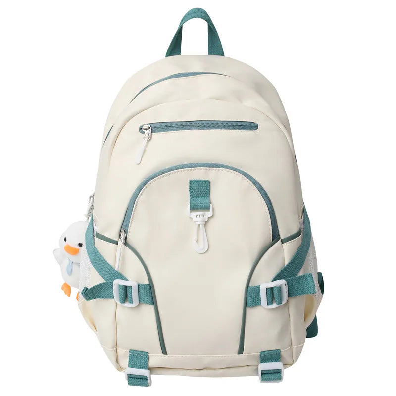 Ladies Waterproof Cute Laptop College Backpack Female Kawaii Trendy Book Bag Women Travel Nylon Backpack Fashion Girl School Bag