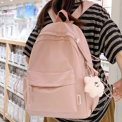 Ladies Waterproof Drawstring Laptop Women BookBag Fashion Girl Kawaii Nylon School Backpack Female Travel College Backpacks Cool