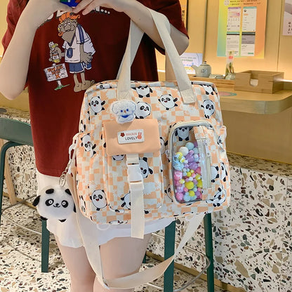 Ladies Waterproof Kawaii Cartoon College Backpack Trendy Women Small School Bag Girl Travel Cute Book Backpack Female Laptop Bag
