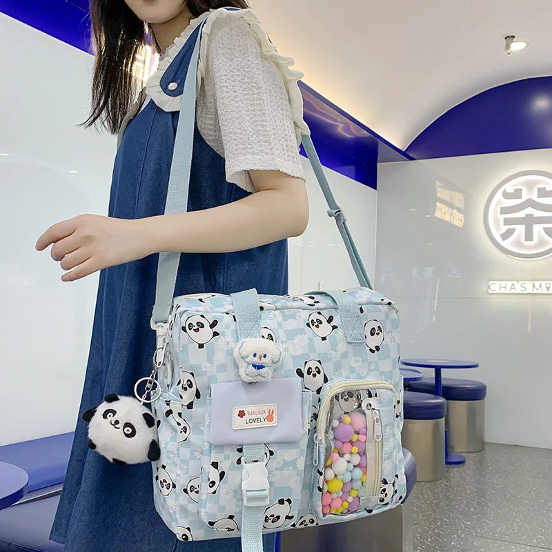 Ladies Waterproof Kawaii Cartoon College Backpack Trendy Women Small School Bag Girl Travel Cute Book Backpack Female Laptop Bag