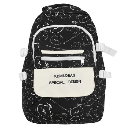 Ladies Waterproof Laptop BookBag Girl Printing Trendy Cute College Backpack Fashion Female Travel School Bags Women Kawaii Nylon