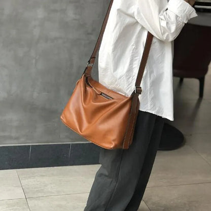 Lady Cowhide large capacity single shoulder bag leather crossbody  travel  Casual Soft Hobo Female Messenger Real Skin Handbag
