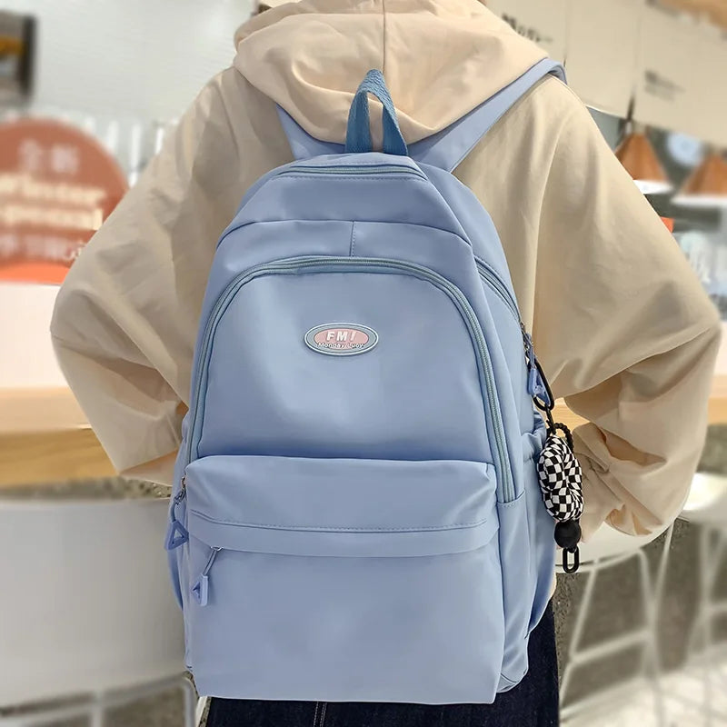 Lady Cute Fashion Female Travel Teenage College Backpack Trendy Girl Kawaii Nylon Leisure Backpack Women Laptop Student Book Bag