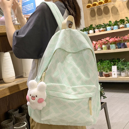 Lady Cute Pink Laptop Female Travel Trendy Student Book Bag New Girl Kawaii Nylon School Bag Fashion Women College Backpack Teen