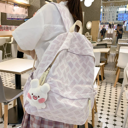 Lady Cute Pink Laptop Female Travel Trendy Student Book Bag New Girl Kawaii Nylon School Bag Fashion Women College Backpack Teen