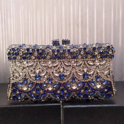 Lady Diamond Clutch Purses Female Stones Handbags Luxury Gold Crystal Rhinestone Evening Clutches Purse Women Wedding Party Bag