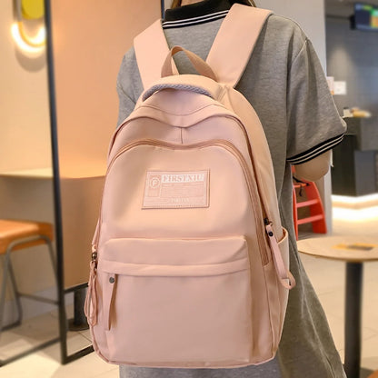 Lady Fashion Pink Waterproof Girl Kawaii Trendy Book Bags Women Travel School Bag Female Cute Nylon Laptop College Backpack Cool