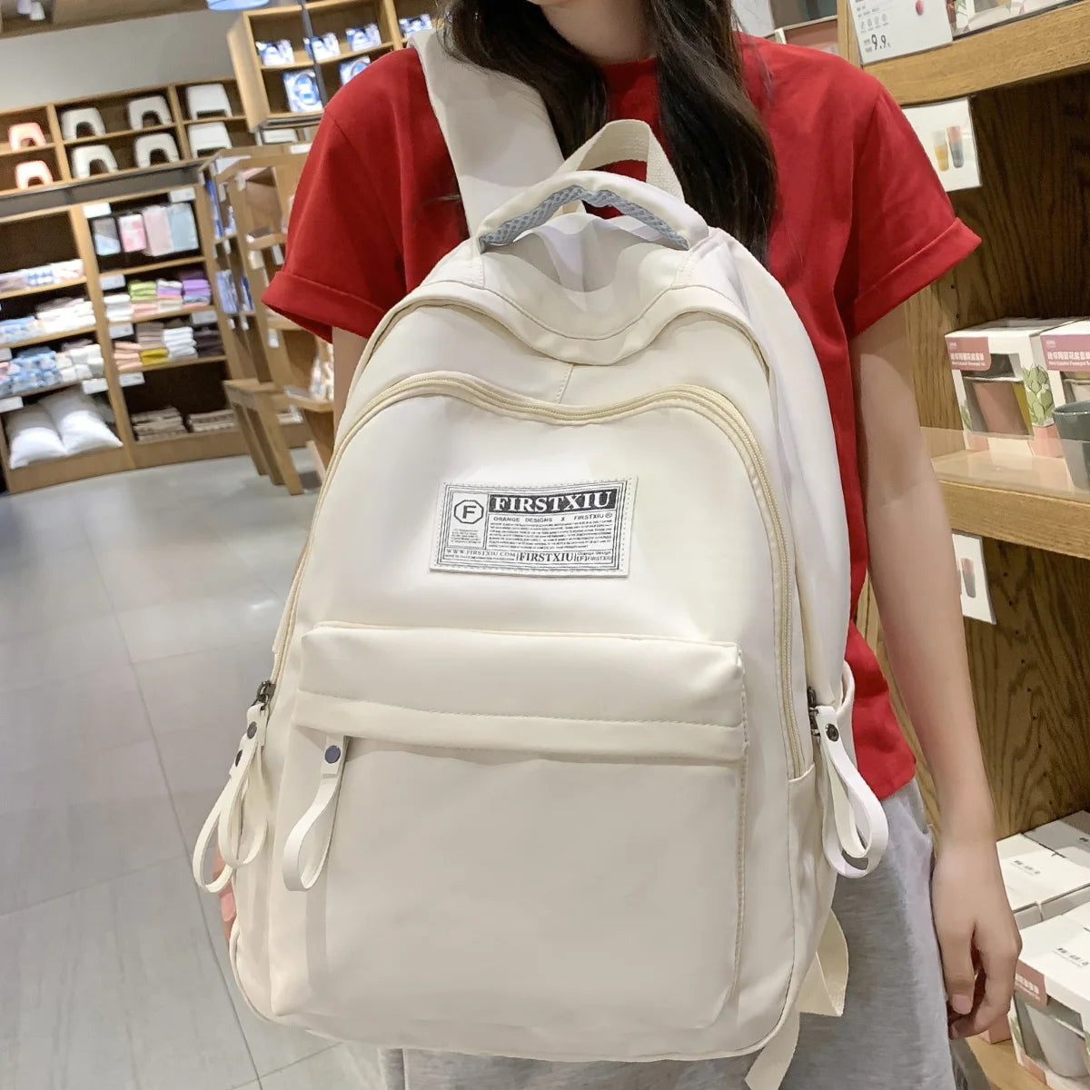Lady Fashion Pink Waterproof Girl Kawaii Trendy Book Bags Women Travel School Bag Female Cute Nylon Laptop College Backpack Cool