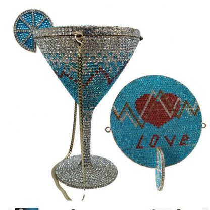 Lady Goblet Shaped Crystals Evening Clutch Purse Bags Women 2024 Diamonds Metal Purses And Handbags Wedding Party Day Clutches