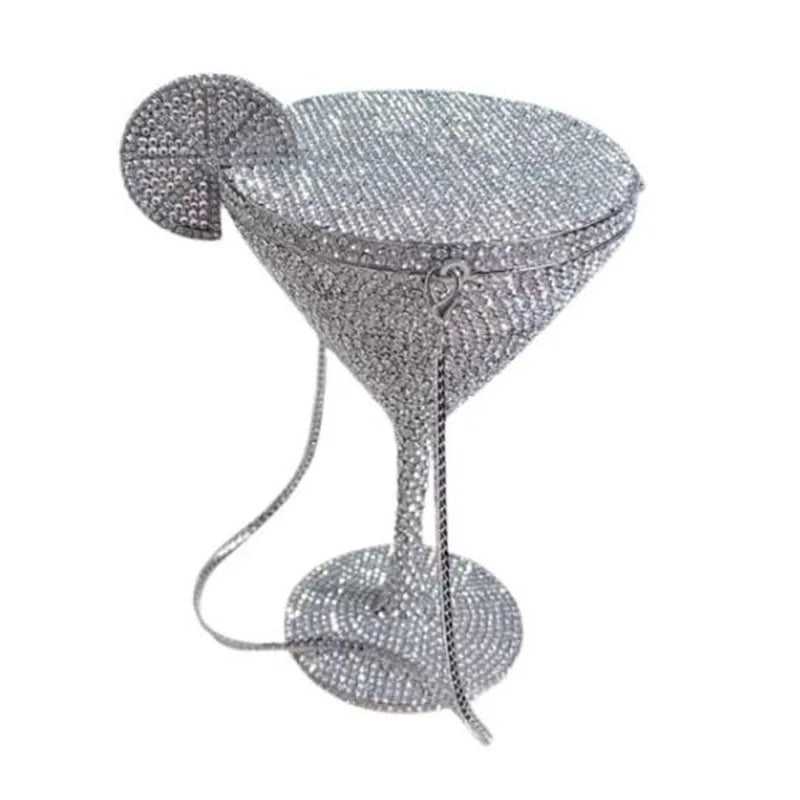 Lady Goblet Shaped Crystals Evening Clutch Purse Bags Women 2024 Diamonds Metal Purses And Handbags Wedding Party Day Clutches