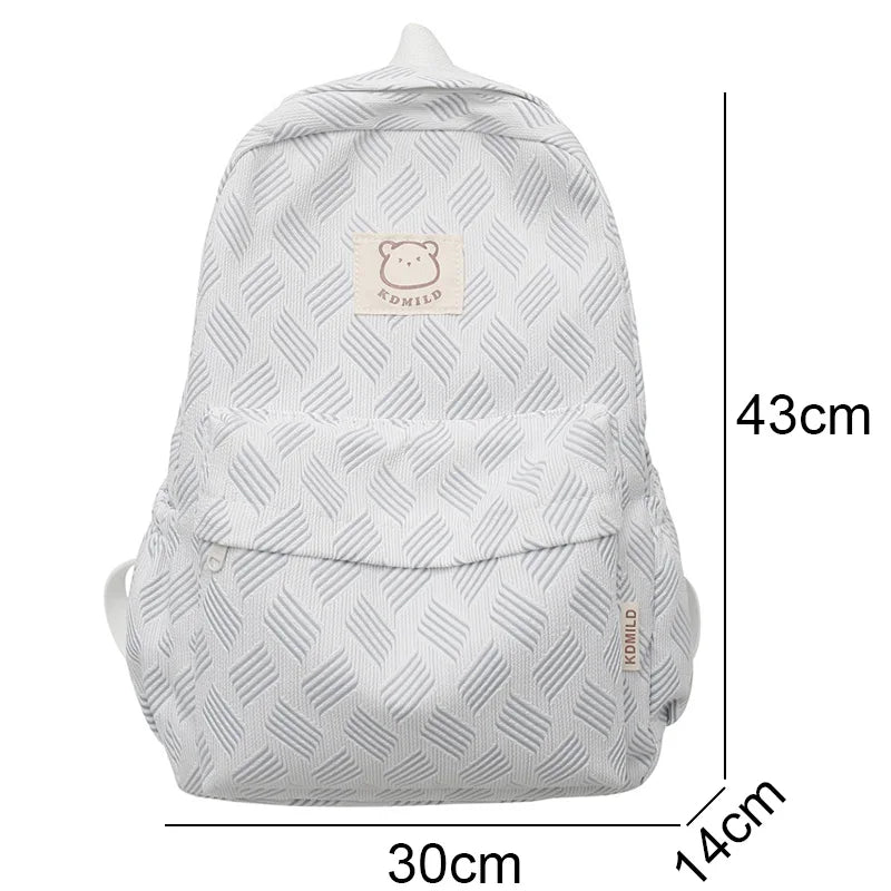 Lady Kawaii Printing Waterproof College Backpack Fashion Women School Bag Girl Travel Cute Book Backpack Female Laptop Nylon Bag