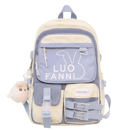 Lady Laptop Waterproof Women Embroidery Kawaii Backpack Girl College Travel School Bag Cute Harajuku Fashion Female Book Bag New