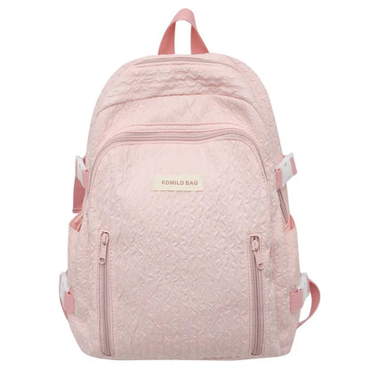 Lady Leisure Pink Women Kawaii New Nylon Laptop Book Bag Trendy Girl Travel School Bag Fashion Cute Female College Backpack Cool