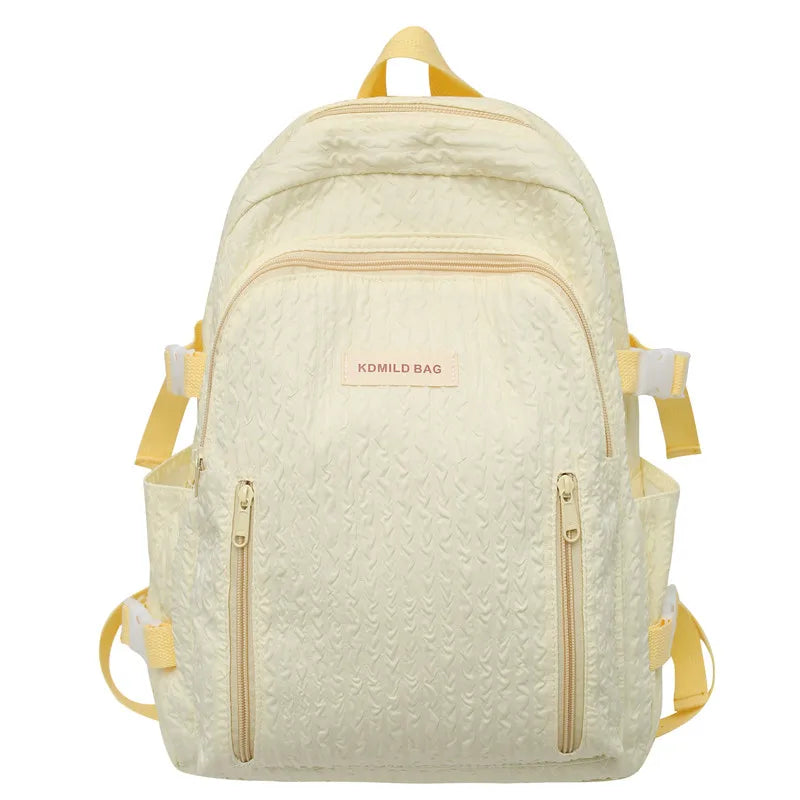 Lady Leisure Pink Women Kawaii New Nylon Laptop Book Bag Trendy Girl Travel School Bag Fashion Cute Female College Backpack Cool