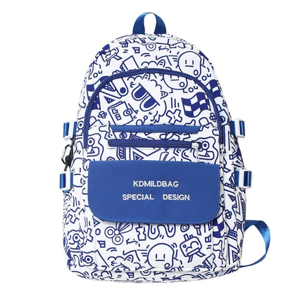 Lady Male Graffiti Travel Bag Men Women Cartoon School Backpack Trendy Girl Boy Laptop College Backpack Fashion Female Book Bags