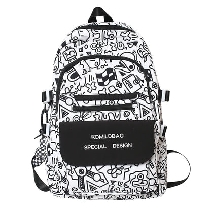 Lady Male Graffiti Travel Bag Men Women Cartoon School Backpack Trendy Girl Boy Laptop College Backpack Fashion Female Book Bags