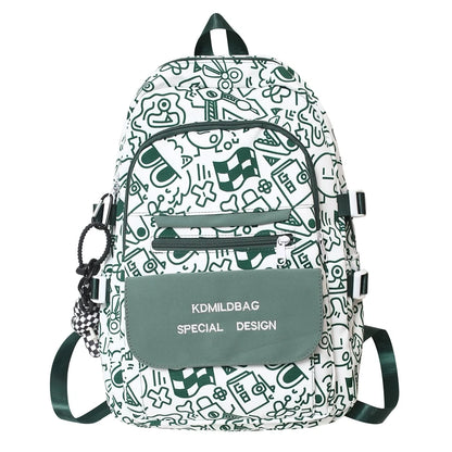 Lady Male Graffiti Travel Bag Men Women Cartoon School Backpack Trendy Girl Boy Laptop College Backpack Fashion Female Book Bags