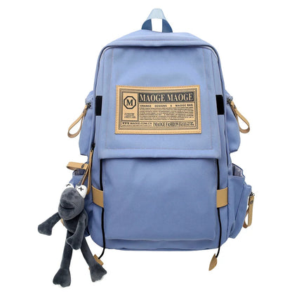 Lady Male Red Nylon School Bag Cool Boy Girl Waterproof Travel Book Bag Men Women Female Leisure Laptop College Backpack Fashion