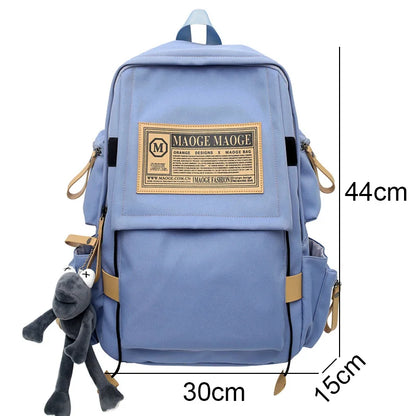 Lady Male Red Nylon School Bag Cool Boy Girl Waterproof Travel Book Bag Men Women Female Leisure Laptop College Backpack Fashion