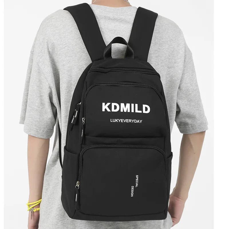 Lady Male White Book Bag Cool Trendy Laptop College Backpack Fashion Boy Girl School Bag Men Women Travel Student Backpack Nylon