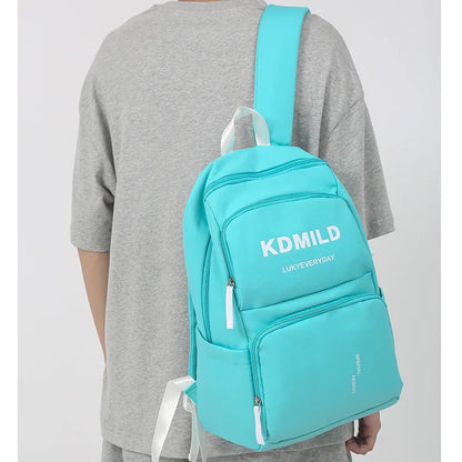 Lady Male White Book Bag Cool Trendy Laptop College Backpack Fashion Boy Girl School Bag Men Women Travel Student Backpack Nylon
