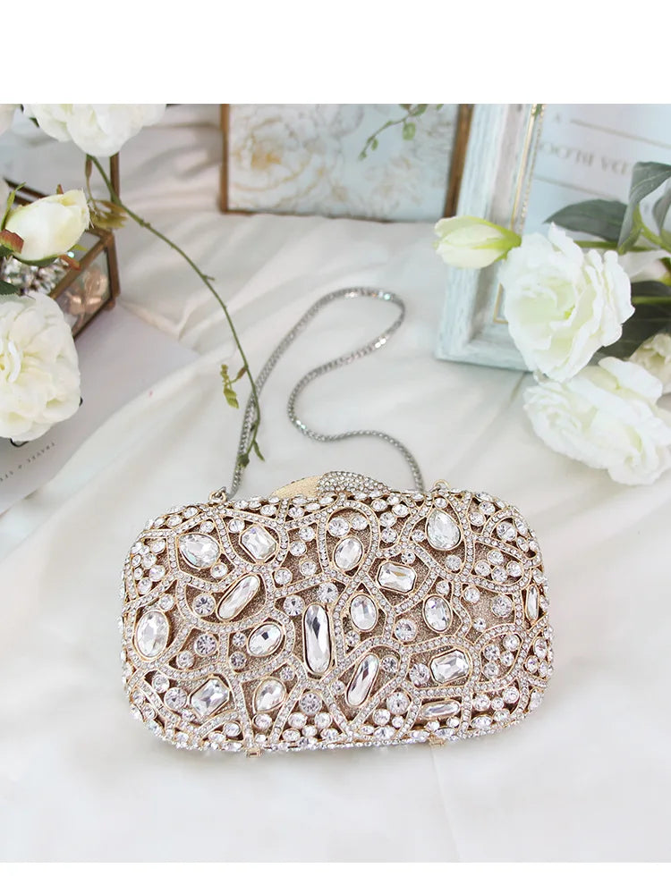 Lady Party Wedding Bridal Diamond Women Evening Bags Clutch Purse Clutches Bags Handbags Bridal Crystal Clutch Minaudiere Bag