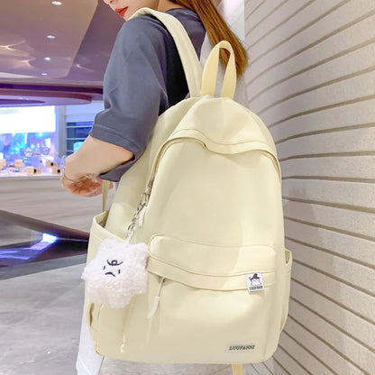 Lady Red Cute Laptop Trendy Female Travel Waterproof BookBag Fashion Women College Backpack Student Girl Kawaii Nylon School Bag