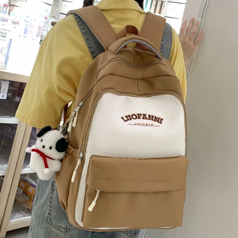 Lady Red High Capacity Nylon Cool Girl Waterproof Travel BookBag Women Laptop School Bag Fashion College Backpack Female Leisure