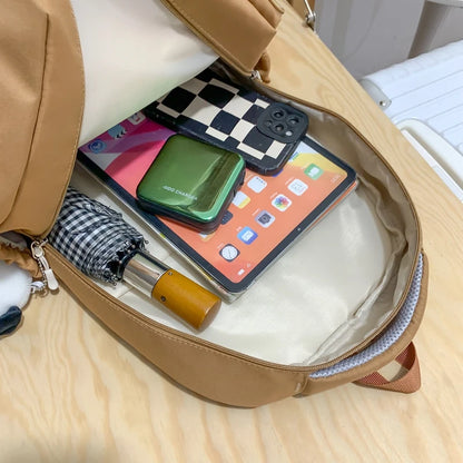 Lady Red High Capacity Nylon Cool Girl Waterproof Travel BookBag Women Laptop School Bag Fashion College Backpack Female Leisure