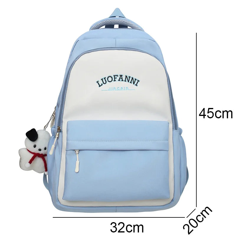 Lady Red High Capacity Nylon Cool Girl Waterproof Travel BookBag Women Laptop School Bag Fashion College Backpack Female Leisure