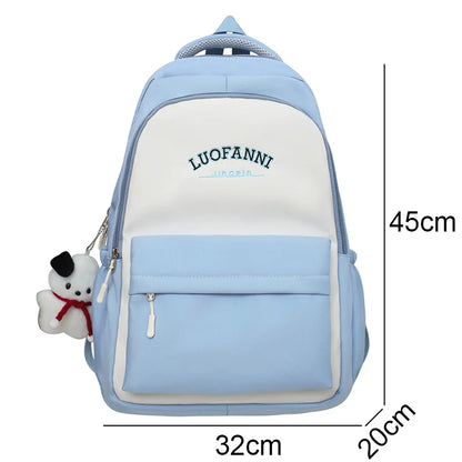 Lady Red High Capacity Nylon Cool Girl Waterproof Travel BookBag Women Laptop School Bag Fashion College Backpack Female Leisure