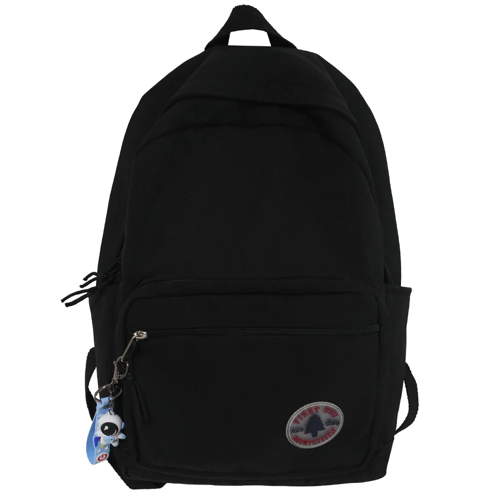 Lady Student Travel Bag Fashion Solid Color Female Laptop Teenage Backpack Cool Girl Cute College Bag Women Kawaii Book Backpack