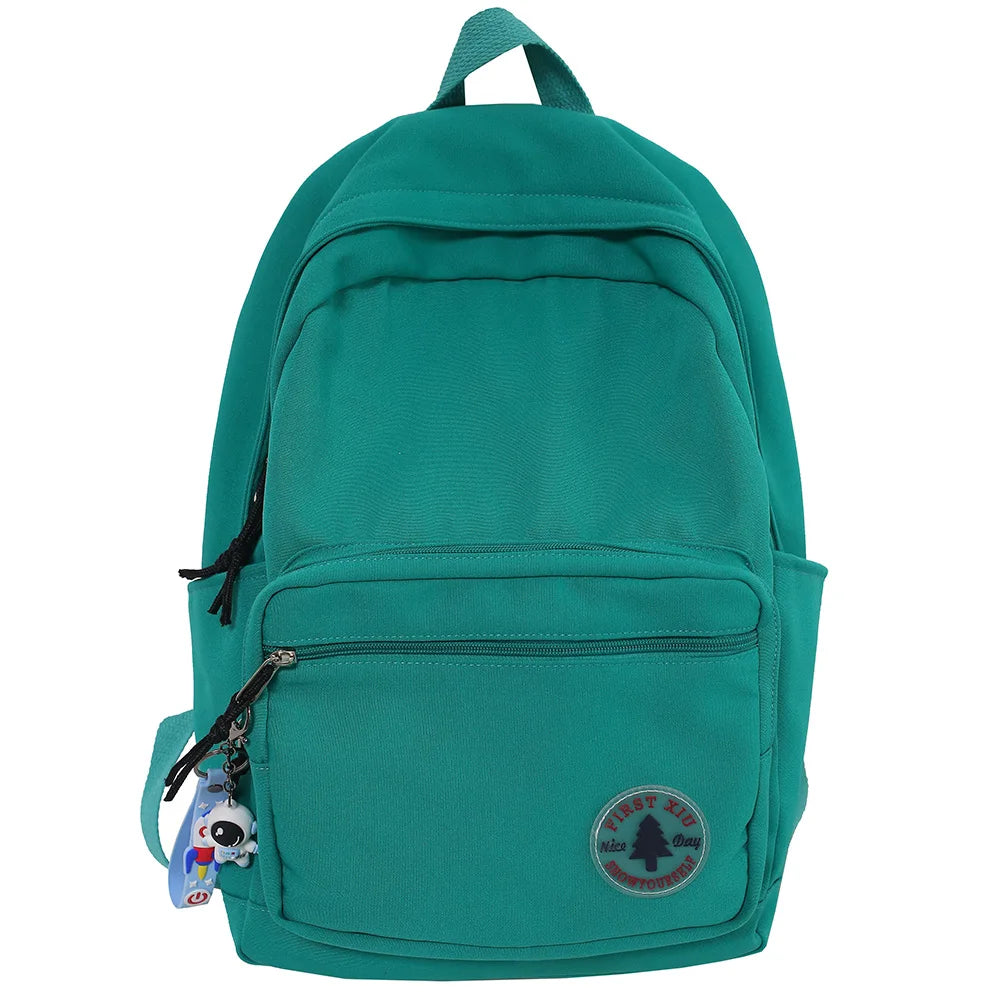 Lady Student Travel Bag Fashion Solid Color Female Laptop Teenage Backpack Cool Girl Cute College Bag Women Kawaii Book Backpack