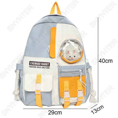 Lady Transparent Travel Bag Cool Fashion Female Laptop Cute Clear Backpack Women Kawaii Colloge Bag Girl School Teenage Backpack
