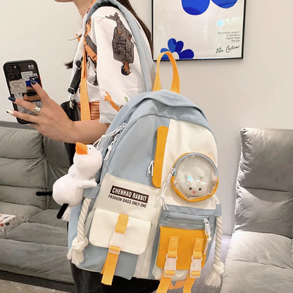 Lady Transparent Travel Bag Cool Fashion Female Laptop Cute Clear Backpack Women Kawaii Colloge Bag Girl School Teenage Backpack