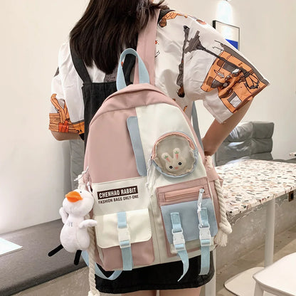 Lady Transparent Travel Bag Cool Fashion Female Laptop Cute Clear Backpack Women Kawaii Colloge Bag Girl School Teenage Backpack