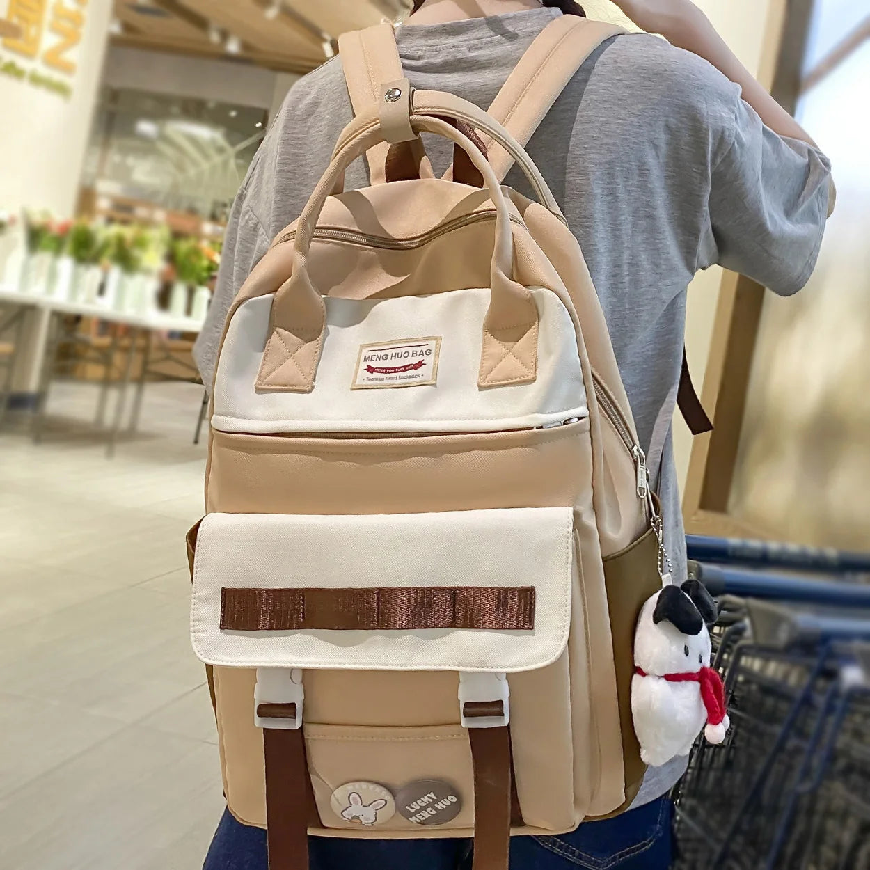 Lady Travel Nylon Transparent Book Backpack Girl Waterproof Women Kawaii New School Bags Fashion Female Cute Laptop College Cool