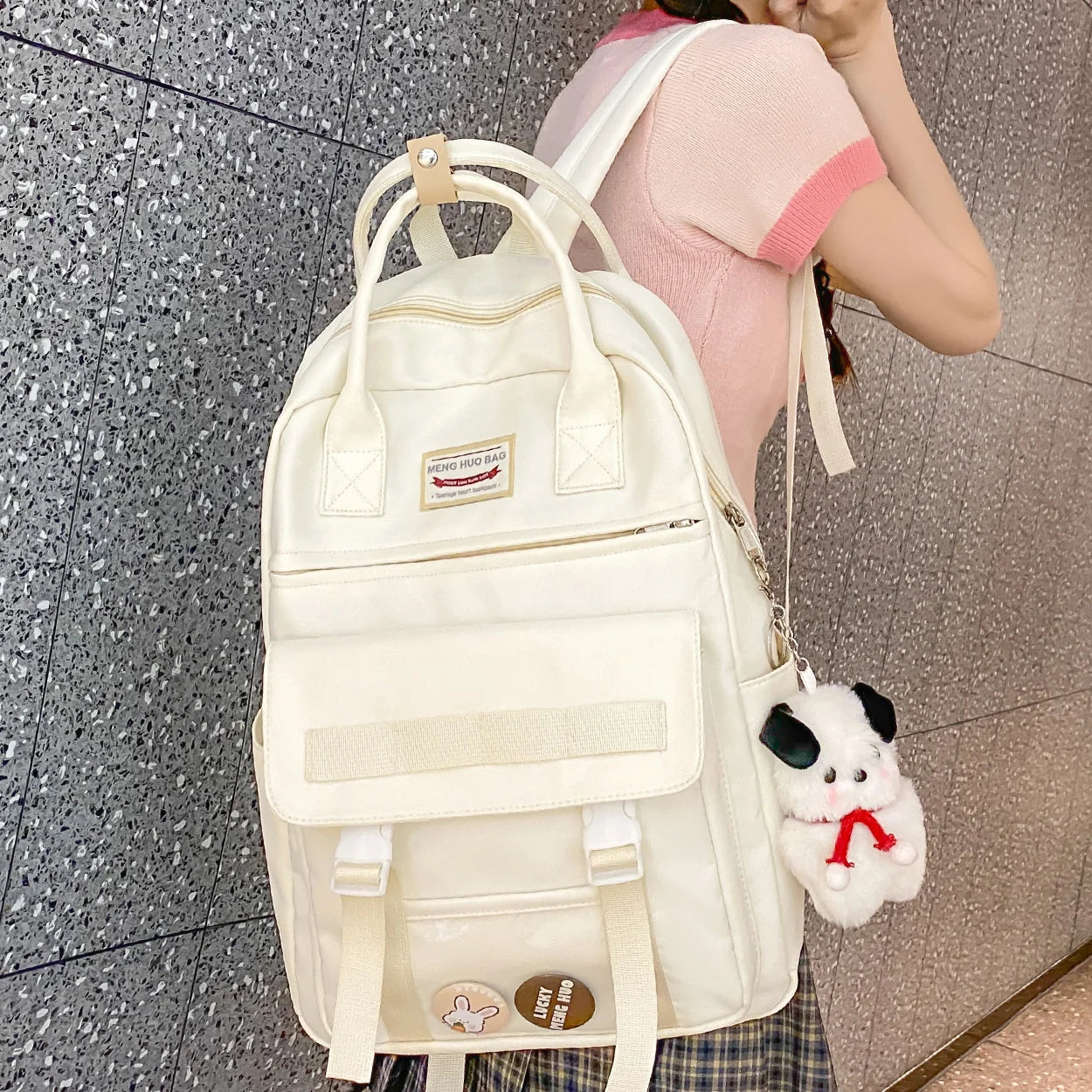 Lady Travel Nylon Transparent Book Backpack Girl Waterproof Women Kawaii New School Bags Fashion Female Cute Laptop College Cool