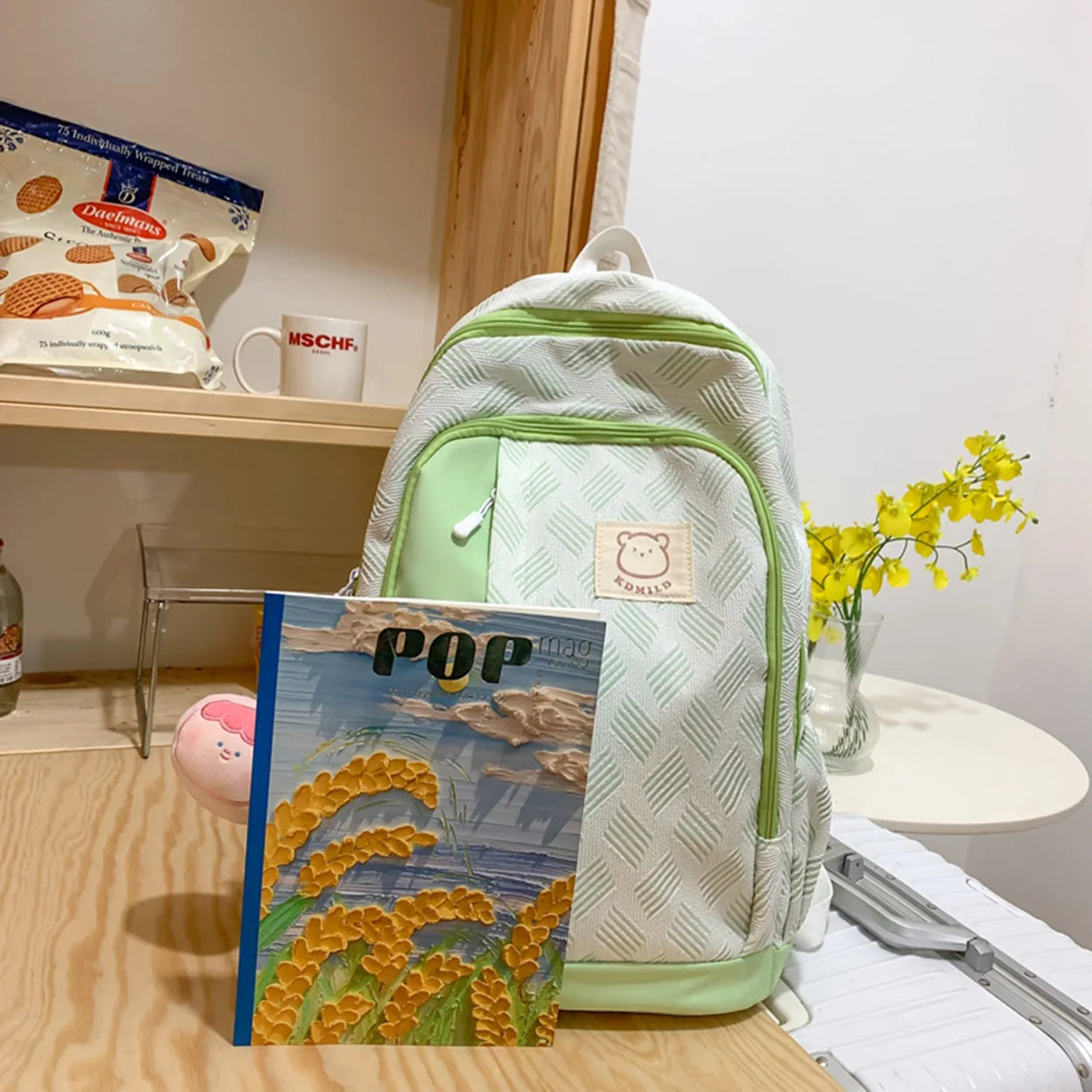 Lady Travel Nylon Waterproof Student Book Backpack Women Kawaii School Bags Fashion Female Cute Laptop Girl College Backpack New