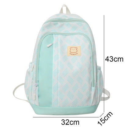 Lady Travel Nylon Waterproof Student Book Backpack Women Kawaii School Bags Fashion Female Cute Laptop Girl College Backpack New