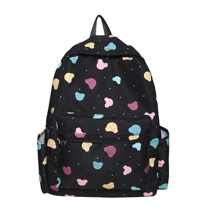 Lady Trendy Cute Cartoon Printing College Backpack New Girl Travel Nylon Book Bag Female Laptop Fashion Women Kawaii School Bags