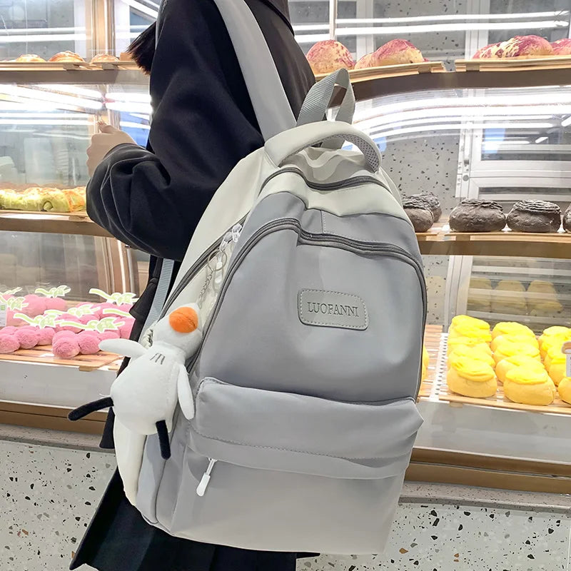 Lady Trendy Purple Waterproof High Capacity Female Travel Book Bag Girl Laptop College Backpack Fashion Women Leisure School Bag