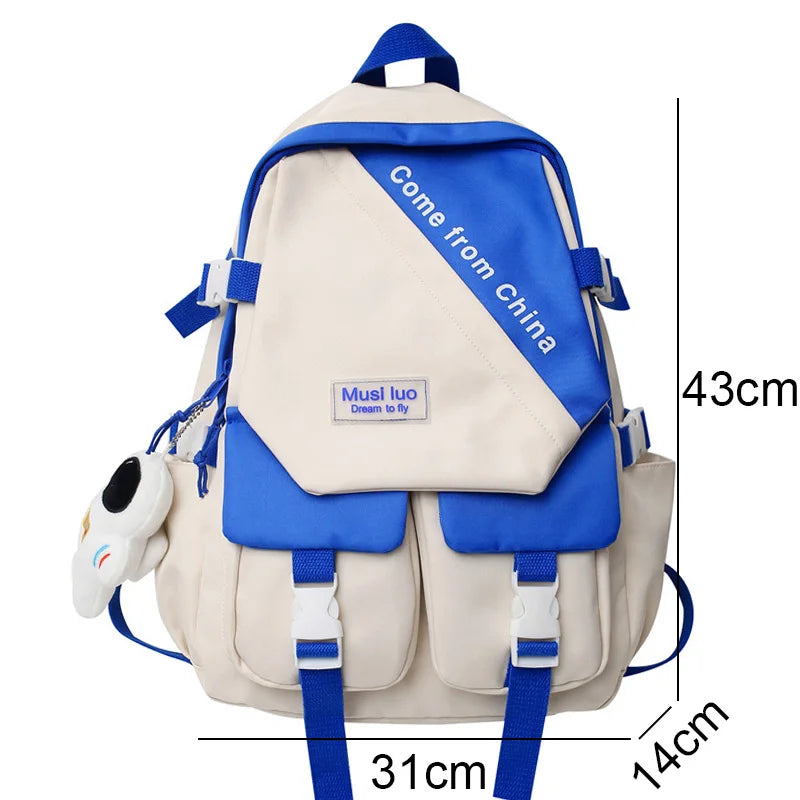 Lady Waterproof Harajuku Backpack Fashion Male Female Cute College Bag Girl Boy Travel School Backpack Men Women Book Bag Trendy
