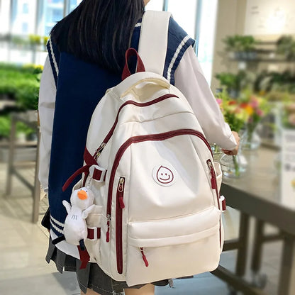 Lady Waterproof Kawaii College Backpack Girl Travel Trendy Nylon Book Bag Women School Fashion Laptop Female Leisure Student Bag