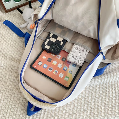 Lady Waterproof Kawaii College Backpack Girl Travel Trendy Nylon Book Bag Women School Fashion Laptop Female Leisure Student Bag